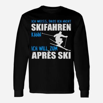 Lustiges Après-Ski Langarmshirts Ich kann nicht skifahren, Partyshirt für Skiurlaub - Seseable De