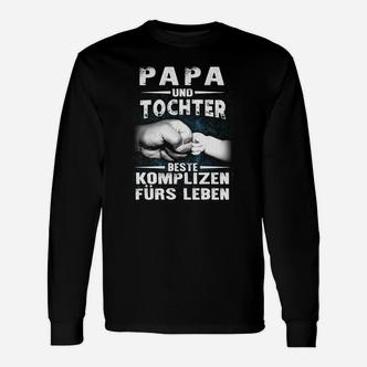 Papa und Tochter Beste Komplizen Langarmshirts, Schwarzes Familien Tee - Seseable De
