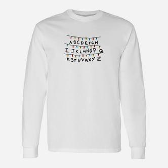 Herren Langarmshirts mit Ouija-Brett Design, Alphabet Motiv Tee - Seseable De