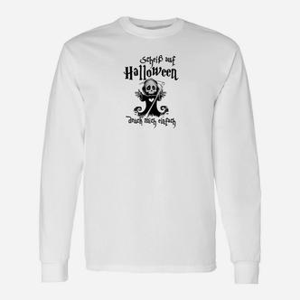 Lustiges Halloween-Skelett-Langarmshirts, Motiv mit Spruch - Seseable De