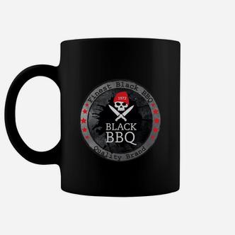 Grill-Thema Herren Tassen Black BBQ mit Totenkopf-Logo, Schwarz - Seseable De