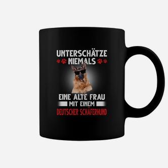 Deutscher Schäferhund Unterschätze Niemals Eine Alte Frau Tassen - Seseable De