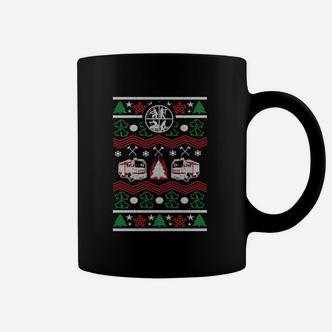 Herren Weihnachts-Ugly-Sweater-Design Tassen in Schwarz, Lustiges Festliches Tee - Seseable De