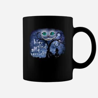 Schwarzes Tassen mit Grinsender Katze, Gruseliger Baum Motiv - Seseable De
