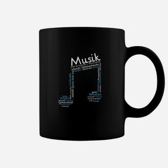Schwarzes Tassen mit Musiknote-Design, Tee für Musikliebhaber - Seseable De