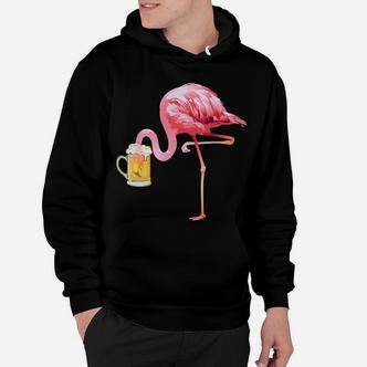 Flamingo Trinkt Bier Sauf Polter Ge Hoodie - Seseable De