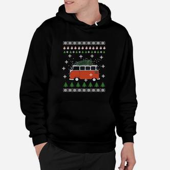 Hipster-Van Weihnachtsedition Hoodie, Ugly-Sweater-Look - Seseable De