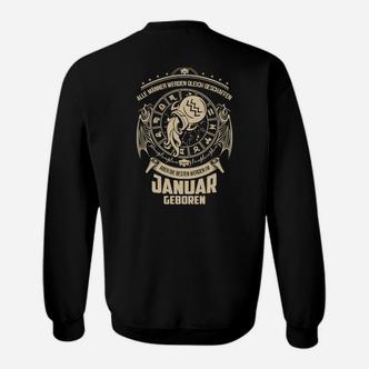 Januar Geboren Viking Sweatshirt, Schwarzes Geburtsmonats-Design - Seseable De