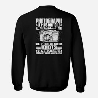 Schwarzes Fotografen Sweatshirt, Lustiges Motiv für Kamerafans - Seseable De