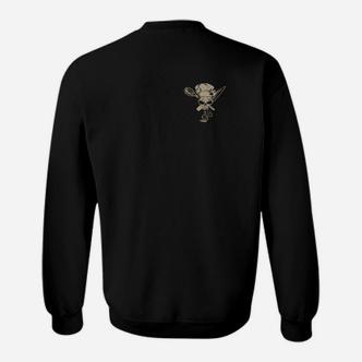 Schwarzes Grafikdruck Sweatshirt, Brustbereich Design - Seseable De