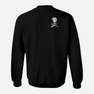 Totenkopf und Knochen Schwarzes Sweatshirt, Cool Design Tee - Seseable De