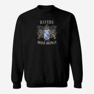 Bayern Heimat Sweatshirt Schwarzes mit Wappen-Aufdruck, Stolz Bayern Sweatshirt - Seseable De