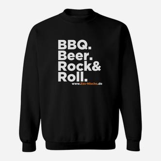 BBQ Beer Rock & Roll Herren Sweatshirt, Lustiges Grillparty Tee - Seseable De
