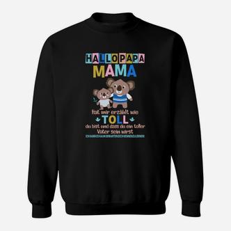 Familienliebe Sweatshirt mit Bärenmotiv, Hallo Papa Mama, Kinderfreude Design - Seseable De