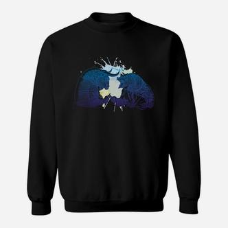 Galaktisches Katzenduo Sweatshirt, Schwarzes mit Kosmos-Motiv - Seseable De
