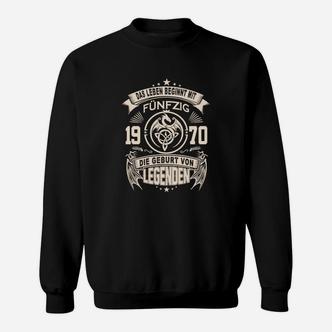 Geburtstags-Sweatshirt Legenden 1970, 50. Jahrestag Design - Seseable De