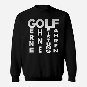 Golf Erfahrung Schwarzes Sweatshirt, Vertikaler Schriftzug Design - Seseable De
