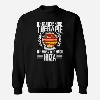 Ibiza Urlaub Liebhaber Sweatshirt, Schwarzes mit Lustigem Spruch & Spanien Emblem - Seseable De