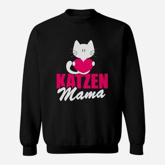 Katzen Mama Sweatshirt für Damen mit Herz & Kätzchen Motiv - Seseable De