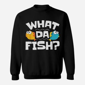 Lustiges Cartoon-Fisch Sweatshirt, What Da Fish? Spruch Tee - Seseable De