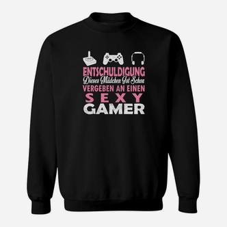 Lustiges Gaming-Sweatshirt Sexy Gamer Witwe Vergeben, Schwarz - Seseable De