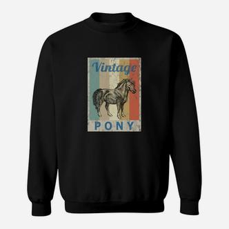 Shetland Pony Vintage Sweatshirt, Retro Grunge Reitsport Design - Seseable De