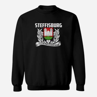 Steffisburg Wappen Adlerflügel Schwarzes Tee, Herrenmode Sweatshirt - Seseable De