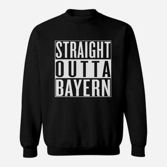 Straight Outta Bayern Sweatshirt, Hip-Hop-Stil Schwarzes Tee - Seseable De