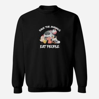 Tiere Essen Essen Menschen Lustiges Sweatshirt - Seseable De