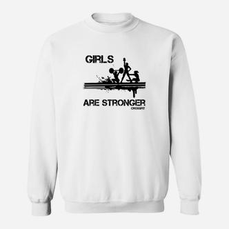 Feministisches Sweatshirt Girls Are Stronger, Motivations-Sweatshirt für Frauen - Seseable De