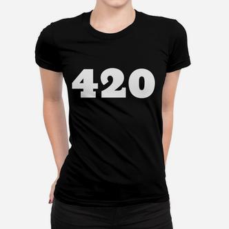 420 Aufdruck Schwarzes Frauen Tshirt, Mode für Freizeit - Seseable De