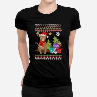Festliches Katzen-Weihnachts-Frauen Tshirt, Ugly-Sweater-Design - Seseable De