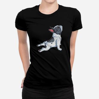 Französische Bulldogge Yoga Frauen Lustig Hund Welpe Frauen T-Shirt - Seseable De
