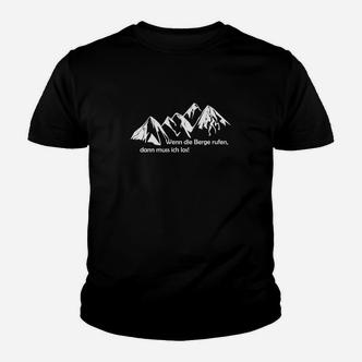Bergsteiger Kinder Tshirt Wenn die Berge rufen, Outdoor Enthusiasten Design - Seseable De