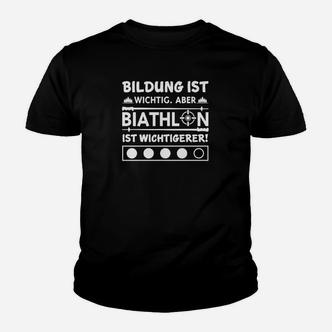 Biathlon-Fan Kinder Tshirt, Witziges Motto für Sportbegeisterte - Seseable De