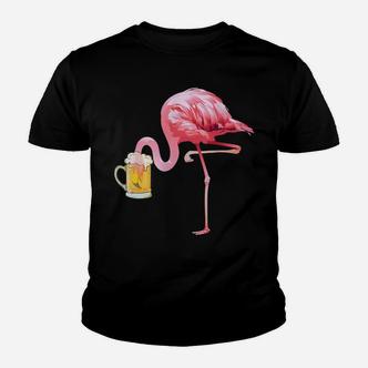 Flamingo Trinkt Bier Sauf Polter Ge Kinder T-Shirt - Seseable De