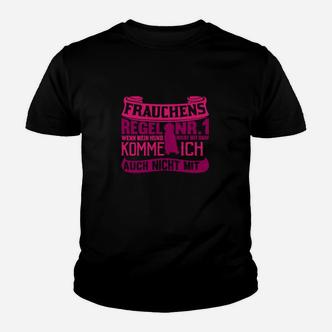 Frauchens Regel Nr. 1 Schwarzes Kinder Tshirt, Rosa Druck für Hunde-Freunde - Seseable De