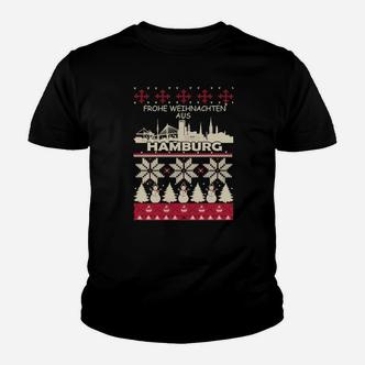 Frohe Weihnachten Aus Hamburg Kinder T-Shirt - Seseable De