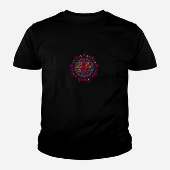 Herren Kinder Tshirt mit Mandala-Design in Schwarz, Ästhetisches Print-Kinder Tshirt - Seseable De