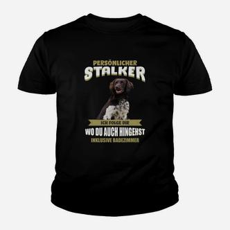 Lustiges Hunde-Stalker Kinder Tshirt, Herrchen Begleiter Tee - Seseable De
