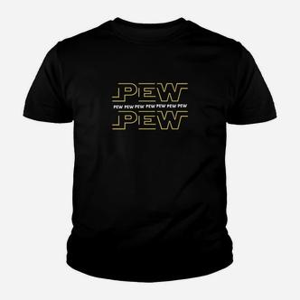Pew Pew Comic-Sound-Effekt Kinder Tshirt, Schwarzes Design für Comic-Fans - Seseable De