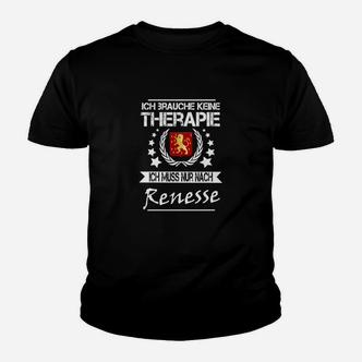Renness- Therapie Schwarzes Kinder Tshirt, Lustiges Motto mit Wappen - Seseable De