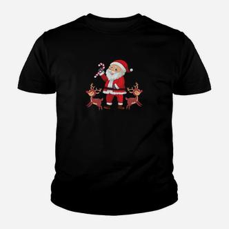 Weihnachtsmann Mit Rentieren Kinder T-Shirt - Seseable De