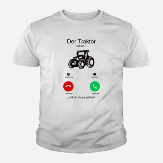 Traktor ruft lustiges Kinder Tshirt, Telefon-Witz für Landwirte - Seseable De