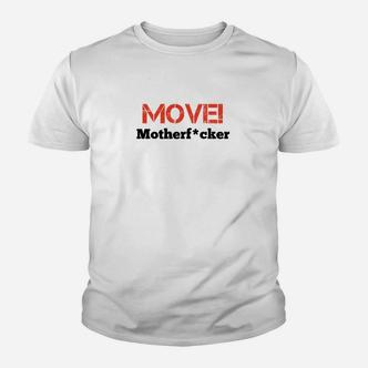 Weißes Kinder Tshirt mit MOVE! Aufdruck, Motivations-Kinder Tshirt für Sportler - Seseable De