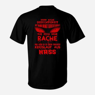 Schwarzes T-Shirt mit Kreislauf aus Hass Slogan, Statement-Oberteil - Seseable De