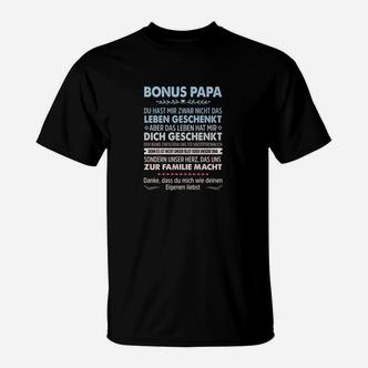 Bonus Papa Dankeschön T-Shirt, Liebesbeweis für Stiefvater - Seseable De