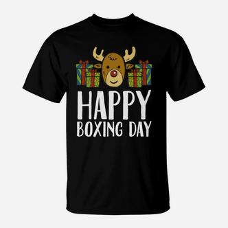 Happy Boxing Day Rentier Präsentiert Weihnachtsbox T-Shirt - Seseable De