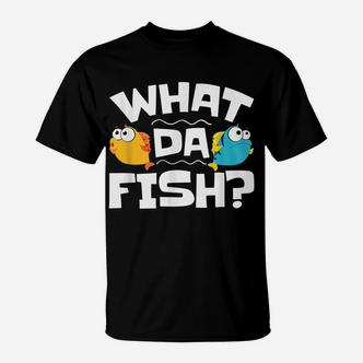 Lustiges Cartoon-Fisch T-Shirt, What Da Fish? Spruch Tee - Seseable De