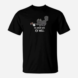 Lustiges Katzen-Slogan T-Shirt, Ich mache, was ich will für Katzenliebhaber - Seseable De
